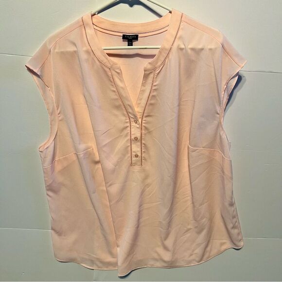 Talbots Tops - Talbots Pale Pink Flutter Sleeve Blouse - size 22W